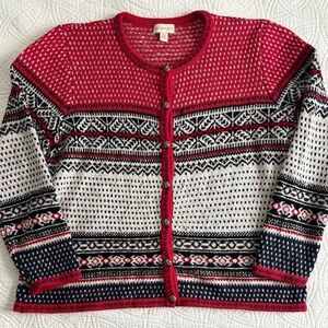Alpine Fair Isle Cardigan XL